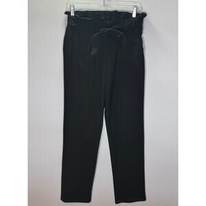 Grace Karin Black High Waist Paperbag Pants Belted NWT Women’s M Work Office